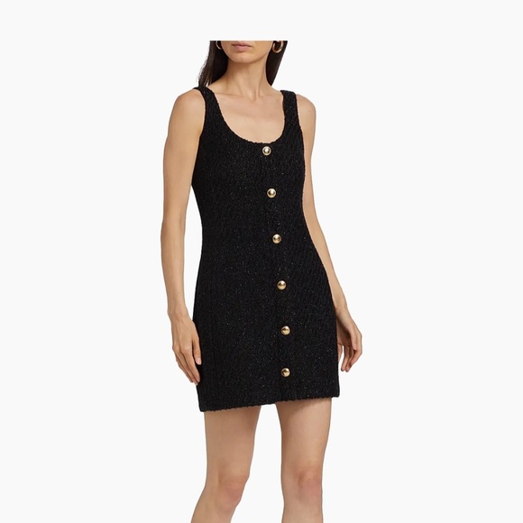 Michael Kors Metallic Tweed Mini Dress In Bone, Size 8 NWT - Picture 1 of 5